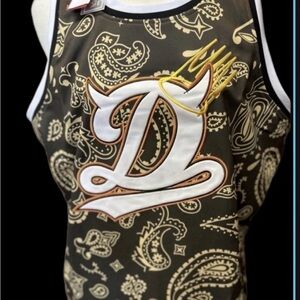 Dreamville Born Sinner Brown Headgear Classics BB Tank Top Jersey -Small NWT